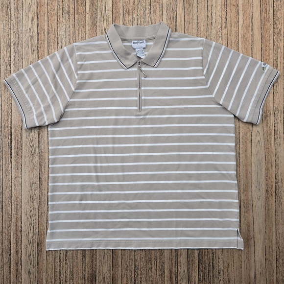Bon Worth Tops - Bon Worth Womens Large Short Sleeve Shirt Golf Polo Club Pull Zipper Casual‎